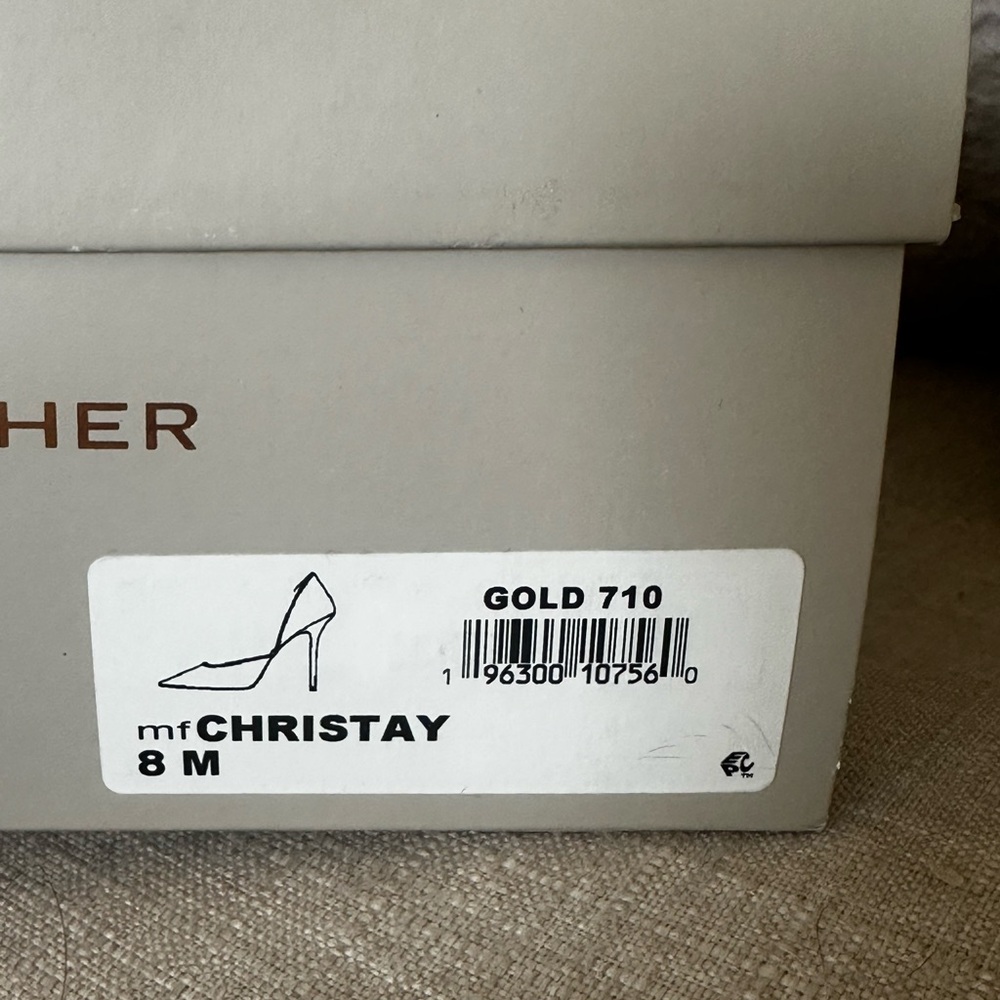 Marc Fisher Christay Gold Glitter High Heel Pump - Picture 6 of 10